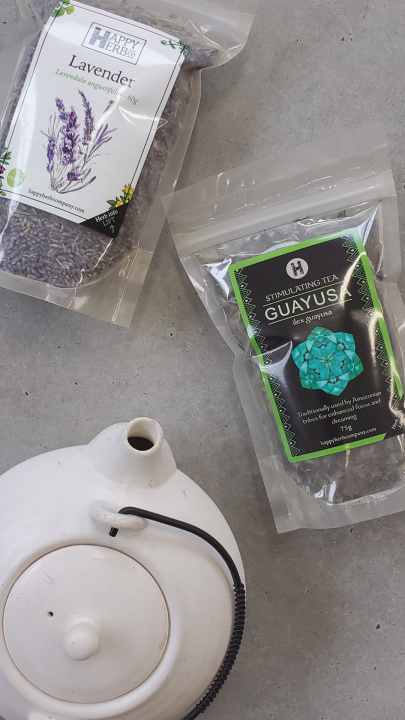 meditation tea ritual with lavender and guayusa